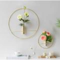 2 Wall Planter (Small & Large) Hanging Succulent Pot Black and Gold Planters Round Glass Plant Pots Home Flower Vase Air Plant Terrariums Container No Plant Customize by HB Steel Fixerr. 