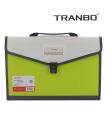 TRANBO Plastic Expanding Bag File Folder with 13 Section Pockets, Foolscape Size. 