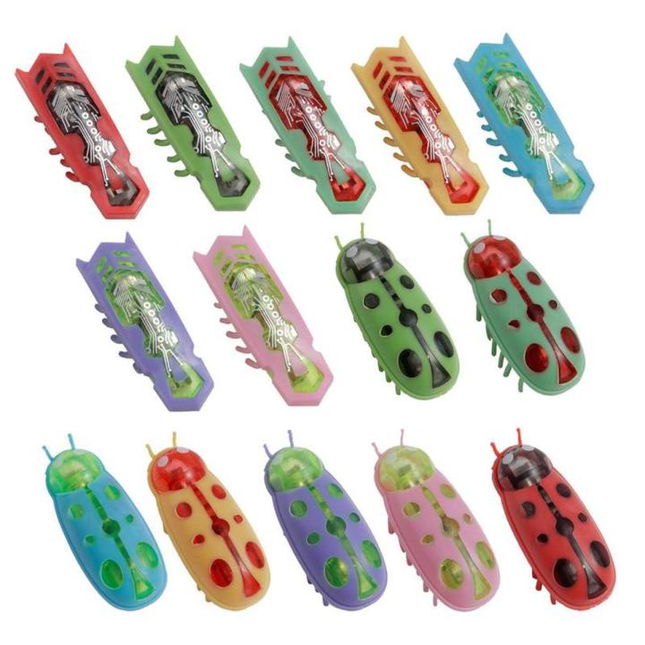Electric Insect Cat Toy Cat Escape Obstacle Automatic Flip Toy Battery Operated Vibration Pet Beetle Playing Toy Mini Robot Bugs