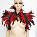 Adjustable Feather Wrap Soft Adjustable Faux Feather Shawl for Cosplay Stage Performance Gothic Collar Scarf Dancer Costume Wrap Cape Retro Style. 