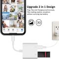 OTG Adapter For iPad iPhone 13 12 11 14 Pro Max XS XR 8 Plus 2 in 1 USB3.0 Converter Cable for Mouse Keyboard Camera Card Reader. 