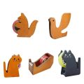 【NEW】 Lovely Office Tape Dispenser Vintage Wooden Cartoon Animal Shape Desktop Tape Cutter, 4 Shapes Cat/Pigeon/Squirrel/Whale. 