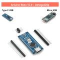 Arduino Nano V3.0 Micro and Type-C without USB Cable – Atmega328p Microcontroller Board Based CPU. 