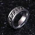 Silver Stainless Steel Spinner Chain Ring For Men and Boys. 