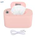 Heated Wipe Dispenser with Large Capacity for Traveling Home Wet Tissue Pink Thermostat. 