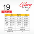 Gift Pack Cookware Set, 19 Pcs Non-Stick Kitchen Accessories, Premium Marble Coating Cooking Set, Perfect Wedding & Marriage Gift Set | Non Stick Glory Set 19 Pcs- Non stick Marble Coating best quality gift set. 