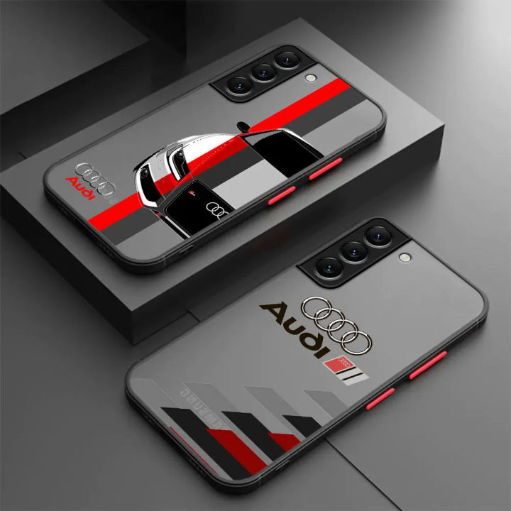 【EmotionaE】Sports Car RS6-Audi Case For Samsung Galaxy S23 Ultra S22 Plus S21 S20 FE 5G S10 4G Note 20 10 Lite Frosted Matte Phone Cover