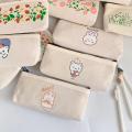 Pencil Bag School Supplies Stationery 1 Pieces Kawaii Pencil Case Bear Canvas Pencil Box. 