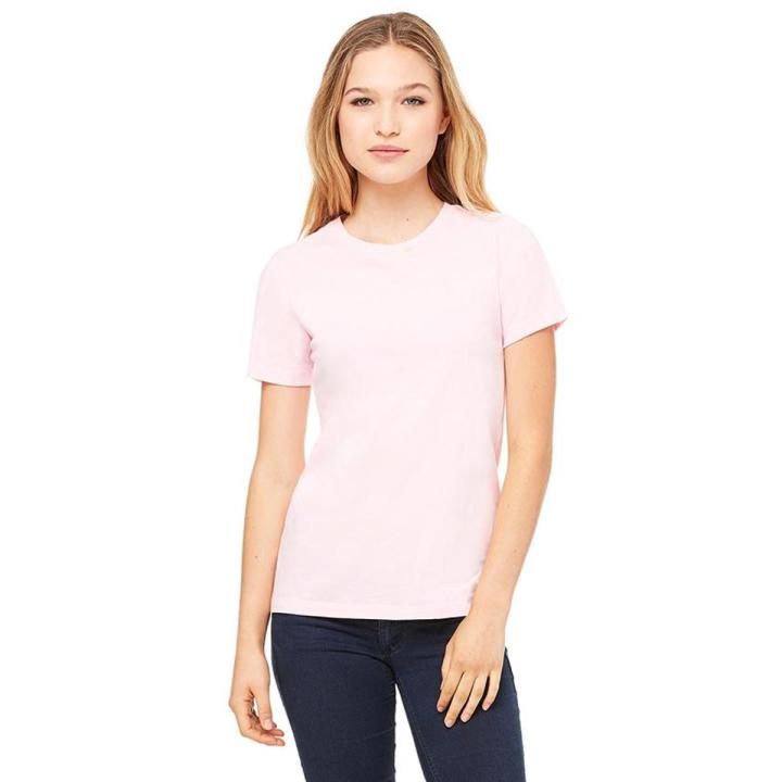 Pink Cotton Plain T-Shirt for Women - SHA-WCTS-P