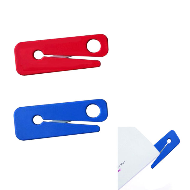 Plastic Plastic letter opener Compact Sharp Safety Mail envelope opener Mail Mini Safety belt cutting for Office supplies Home