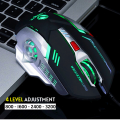 gaming mouse with 6 Programmable Buttons - 7 light rgb gaming mouse usb wired with side buttons. 