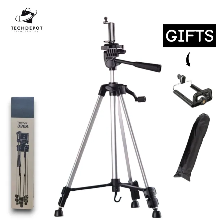 TechDepot%20380A%20Adjustable%205%20Feet%20Tripod%20Stand%20for%20Mobile%20%E2%80%93%20Heavy%20Duty%20Aluminum%20Tripod%20with%20Free%20Mobile%20Holder%20&%20Carry%20Bag%20%7C%20Perfect%20for%20YouTube,%20Photography%20&%20Video%20Recording%20-%20Image%209