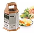 Multifunctional Box Grater With 6-Sided Stainless Steel,for Cheese, Ginger, Vegetables，Garlic，Nutmeg, Chocolate- Easy To Use And Clean. 