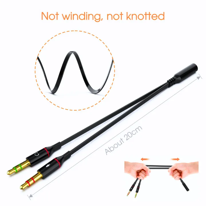 FunBug%203.5mm%20Female%20to%202%20Male%20Headphones%20Splitter%20~%20Mic%20Audio%20Y%20Splitter%20AUX%20Cable%20for%20Computer%20&%20laptop%20~%20Headset%20Adapter%20~%20Single%20pin%20Headphone%20to%20PC%20Convertor%20~%202%20in%201%20connector%20for%20PS4,%20Xbox,%20Tablet,%20Mobile%20-%20Image%205