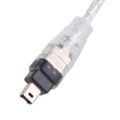USB Data Cable iEEE 1394 4 Pin to USB Mini Plug Firewire Cord for Mini DV. 