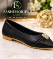Stylish Glossy Pumps Shoes for Women Soft Medicated Comfortable Pumps for Ladies & Girls Casual Fashion Shoes Beige,  Black. 
