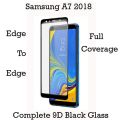 Samsung A7 2018 Glass Protector 9D Tempered Glass For Samsung A7 2018 - Black. 