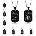 Men Women Kpop Jewelry Accessory Stray Kids Group Member Birthday Signature Pendant Stainless Steel Necklace Accessories as Gift. 