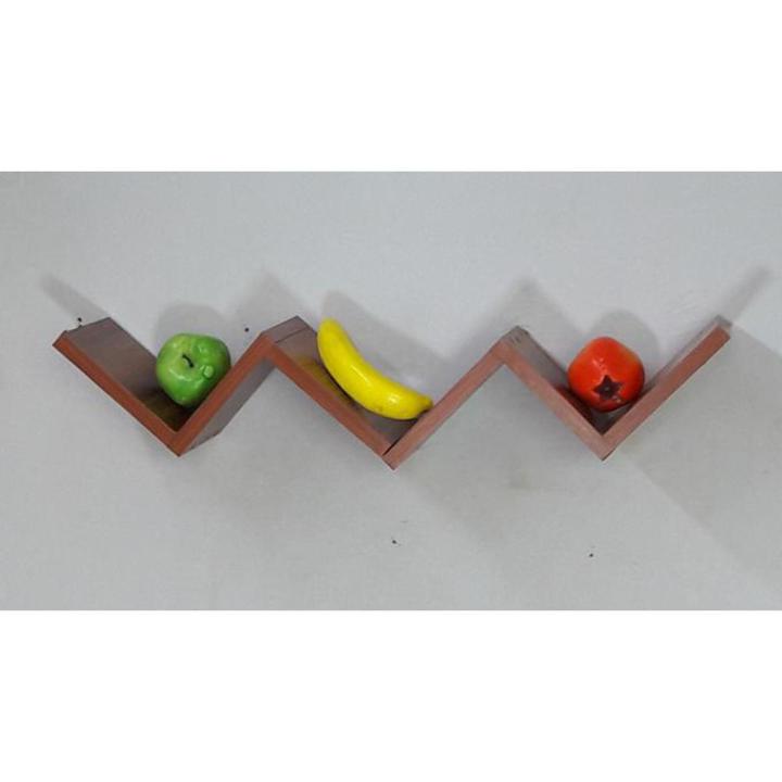1 PIECE WALL HANGING SHELF UP DOWN LIGHT BROWN | Daraz.pk
