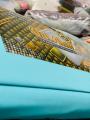 Pure Light-Ferozi Suit Of Soft Cotton Unstitched Fabric For Men (shalwar-kameez). 