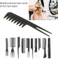 10 Pcs Hair Styling Comb Set for Women | Professional 10 Pieces Hair Styling Comb Kit | Durable 10 Pieces Hair Styling Comb Pack | Multi-Style 10 Pcs Hair Comb Set for All Hair Types | Hair Cutting & Styling Comb Set. 