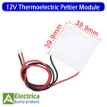 TEC1-12706 / 12710 / 12715 Thermoelectric Peltier Module – 12V DC, High-Efficiency Cooling & Heating by Electrica. 