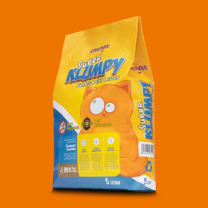 Super Klumpy Cat Litter 5L - Odor Control Litter - Best Clumping Cat Litter