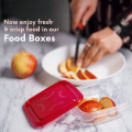 BPA-Free Stackable Plastic Food Storage Boxes, 7-Piece Thumb Lock Lunch Containers for Kitchen, Travel, Office Use. 