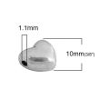 Doreen Box 10 PCs Red Heart Acrylic Beads Marble Effect for DIY Jewelry Making Beads Findings 14x14mm, Hole: Approx 2.2mm,. 