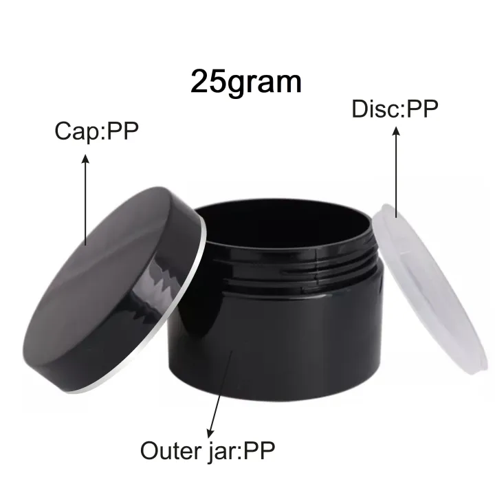 25gram%20Pack%20of%203%20Premium%20Empty%20Black%20Color%20Cosmetic%20Pet%20Jar%20with%20Black%20cap%20and%20Silver%20Streak%20-%20Image%202