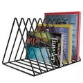 Magazine Rack Heavy Duty Newspapers Holder Magazine Letters Storage Files Folder Stand 9 Slot Desktop Organiser Book Shelf Vintage Design Metal Home Office (Black). 