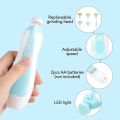 6-in-1 Baby Nail Trimmer Portable, electric nail clipper for Manicures  pedicures newborn nails With LED Light, Hand-Holding Care Polish and Trim for Infant Toddler Adults Toes Fingernails, Trimmer with Replaceable 6 Grinding Heads. 