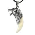 Cool Brave Men Wolf Head Tooth Pendant Necklace Domineering Jewelry Fashion Gift. 