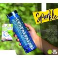 Sparkle Water Bottle - 600ml Crystal Stylish Plastic Gym Water Bottle with Steel Cap - Water Bottles for Girls, Boys and Kids. 