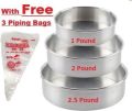 cakepan - Cake mold - 3 pieces cake pan set - 1 Pound Cake pan - 2 Pound Mold - 2.5 Pound Cakepan. 