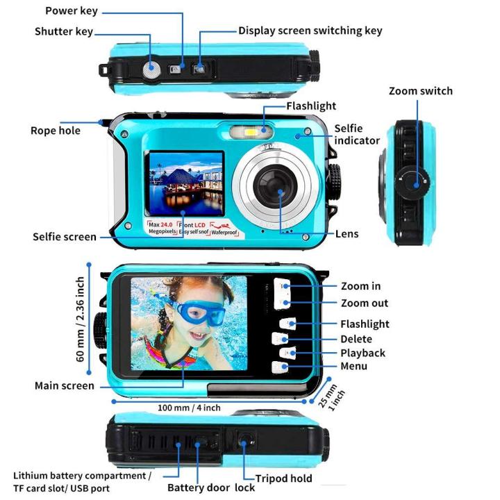 16%20MP%20Digital%20Camera%20Underwater%2010m%20Waterproof%20Camera+%208x%20Zoom%20(F)%20-%20Image%204