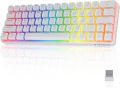 Tezarre TK63 Pro Wireless Keyboard Bluetooth/2.4G/USB Wired 60% Mechanical Gaming Keyboard RGB Backlit Hot-Swappable. 