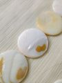 3, 4, 7, 11, 12, 15, 25pcs Natural Flat Round White Mother of Pearl Sea Shell Beads for Crafting - DIY Crafting Elegant Jewelry Making Supplies. 