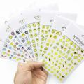 3D Smile Nail Art Stickers Nail Decals For Nails Trippy Smiley Face Self-Adhesive Manicure Japanese Design DIY Happy Accessories. 