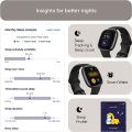 Fitbit Versa 4 Fitness Smartwatch with Daily Readiness, GPS, 24/7 Heart Rate, 40+ Exercise Modes, Sleep Tracking and more, Black/Graphite, One Size (S & L Bands Included). 
