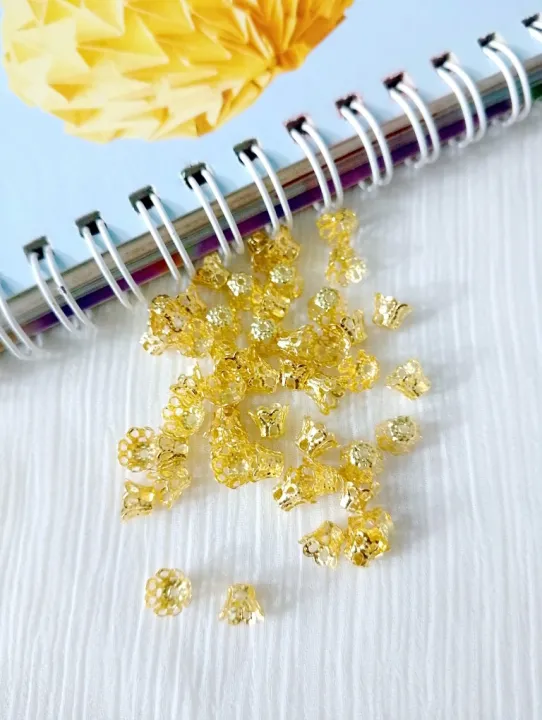 100/150%20pcs%209.5,%205mm,%204mm%20Golden%20Metal%20Bead%20Caps%20for%20Jewellery%20Making,%20DIY%20Tussles,%20Crafting%20-%20Image%203
