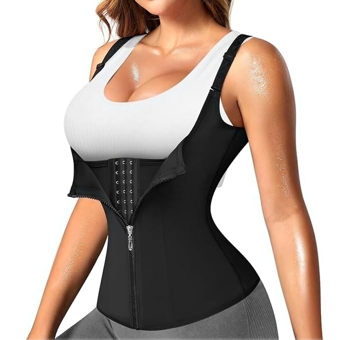 SLIM FIT WOMEN BODY SHAPER FOR LADIES  WAIST TRAINER PUSH UP VEST TUMMY BELLY GIRDLE WOMEN BODY SHAPER WAIST CINCHER CORSET ZIPPER VEST SHAPEWEAR- WOMEN BODY SHAPER FOR LADIES SLIMMING BELT FOR CHUBBY GIRLS- BLACK BLUE AND PURPLE - M L XL XXL