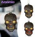 Amamia Car Hanging Decor Color Printing Halloween Skull Car Hanging Ornament. 