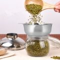 1pc Rectangular Metal Funnel Jar Funnel Stainless Steel Kitchen Funnel Jam Funnle Wide Mouth Canning Funnel. 