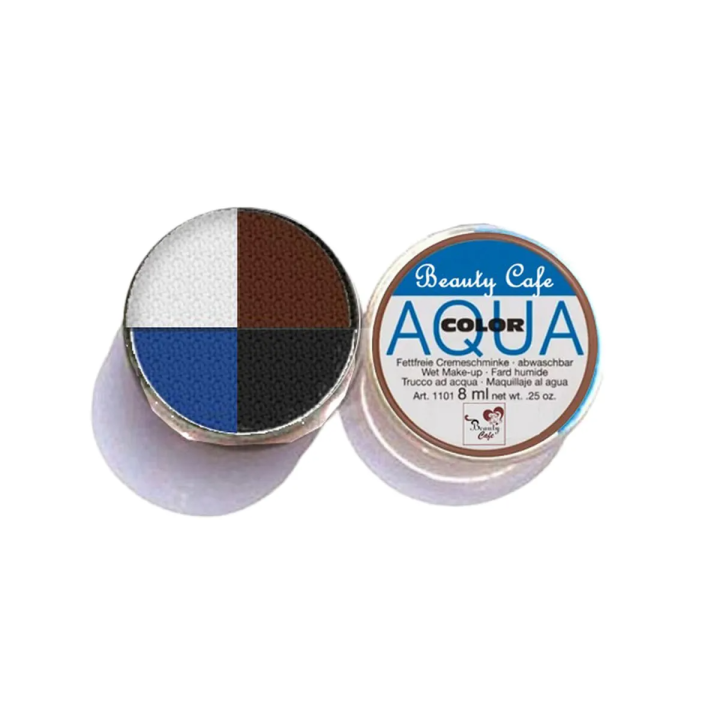4 Color Aqua Cake Eyeliner - Black Blue White Brown