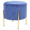 MS Modern and Stylish Sitting Stool is ideal for the  Living Room, office and home |  Stool in Gold Metal Frame With Velvet Top. 