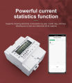 60A TUYA Single Phase WIFI Smart Energy Meter Kwh Metering Monitoring MCB Timer with voltage current protection RS485. 