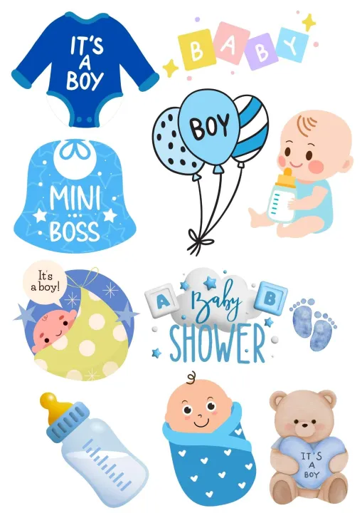 Sticker Sheets Boyish Its a boy sticker sheet Baby Boy Sticker Sheet | Daraz.pk