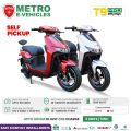 METRO T9 PRO Electric Scooter E-bike - Red / Silver Gray. 
