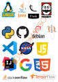 10 Pcs Programming Languages 12.0 New Logo Stickers Pack For Laptop, Desk Notebook Mobile covers DIY Stickers - JangoMango Store. 